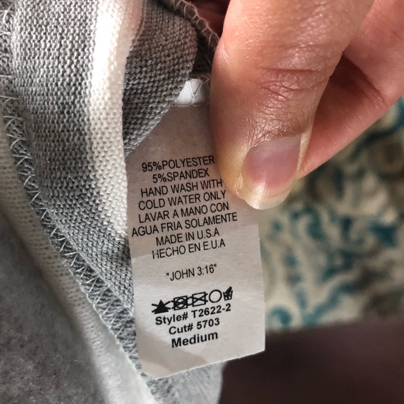 ❗️❗️Last 1! SMALL Heather Grey Striped Comfy Top - Picture 7 of 9